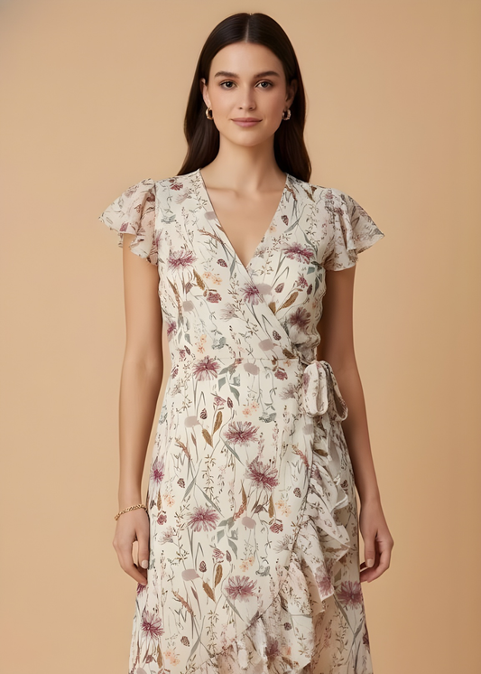Ruffled Floral Dress