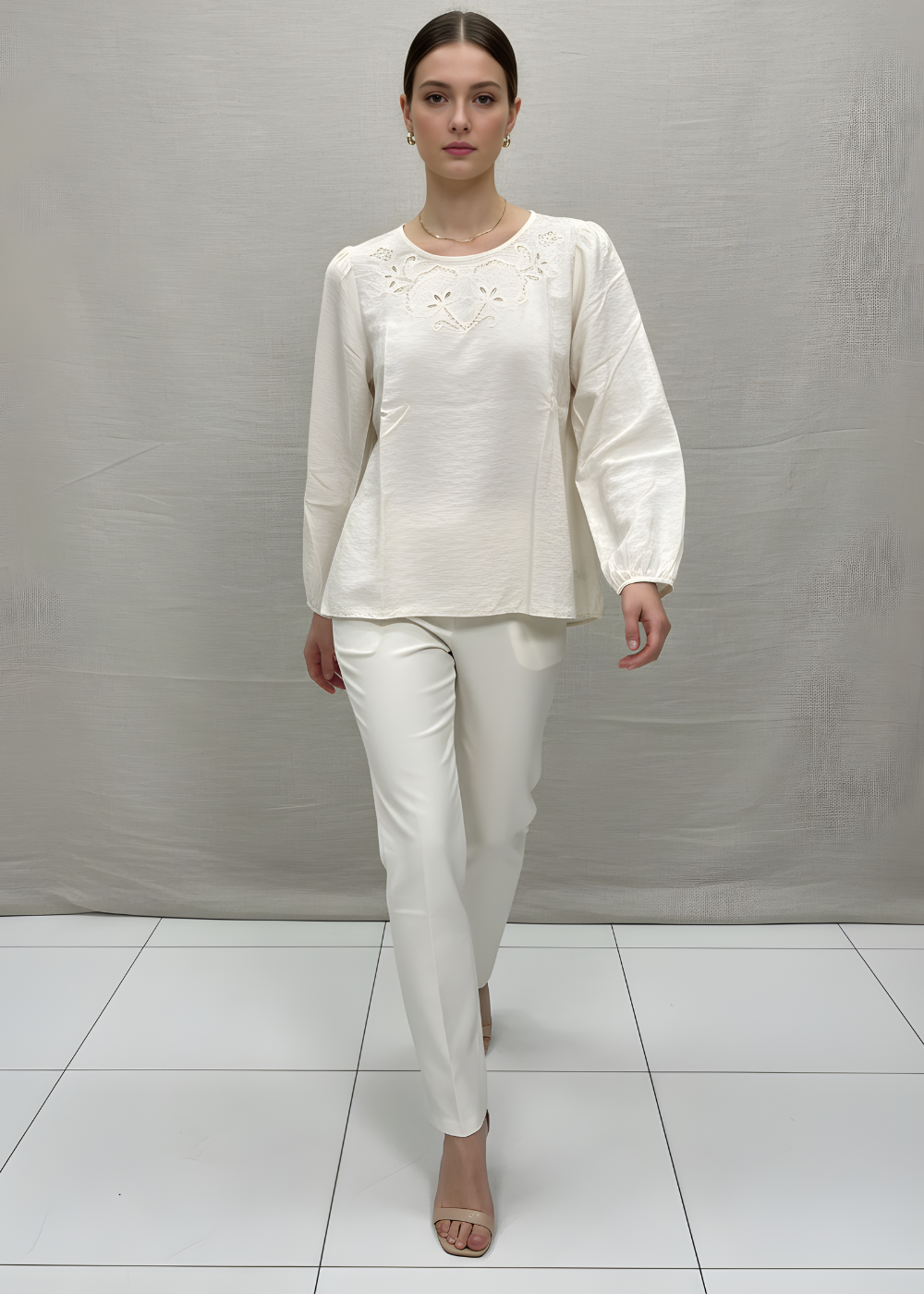 Ivory Cutwork Top