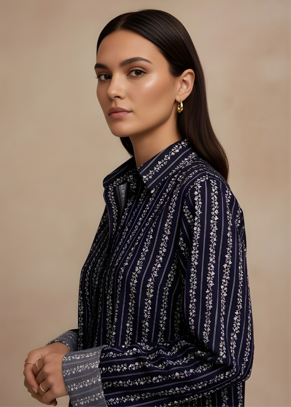 Classic Collar Printed Shirt