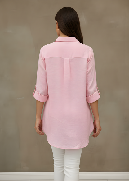 Button-Front Blouse