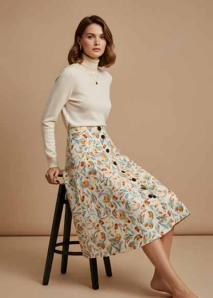 A-Line Midi Skirt