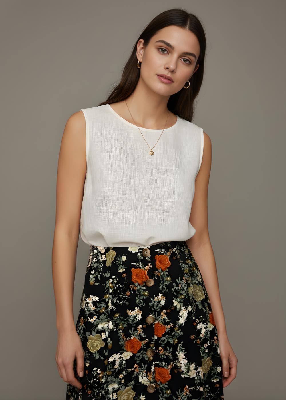 A-Line Midi Skirt