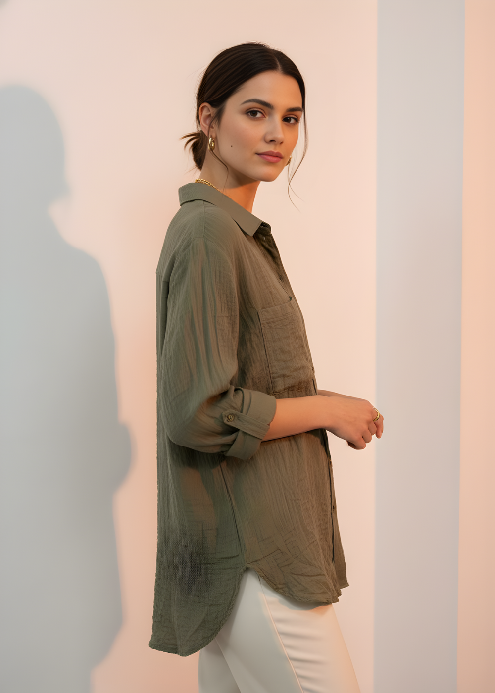 Pocket-Front Blouse