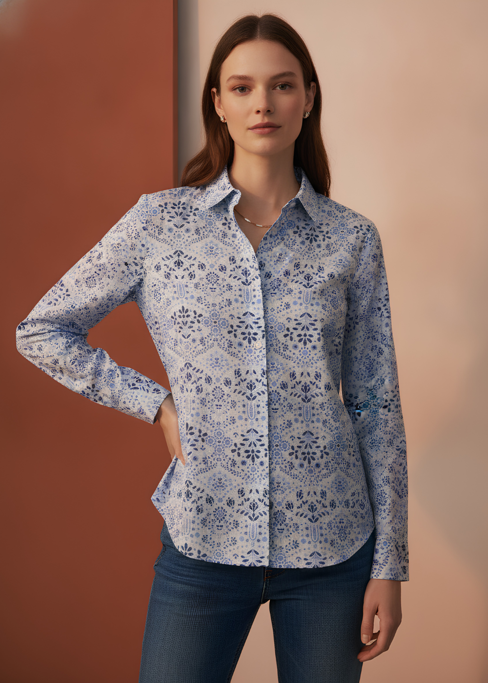 Printed Collar Shirt