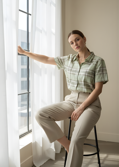 Plaid Blouse