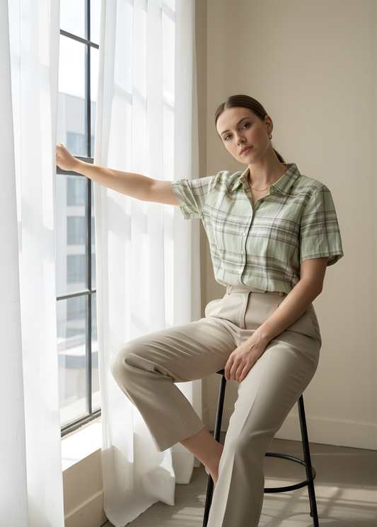 Plaid Blouse