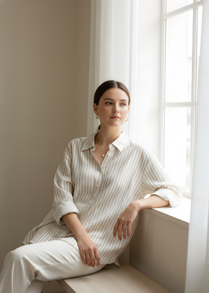Striped Button-Down Shirt