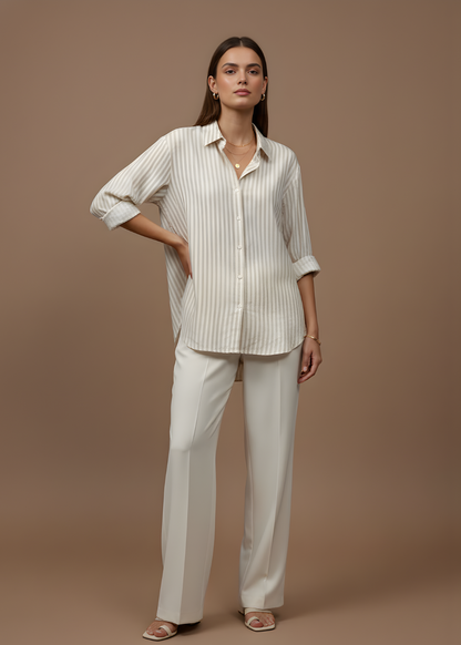 Striped Button-Down Shirt