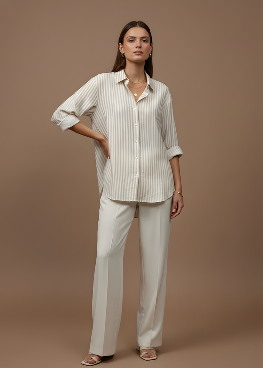 Striped Button-Down Shirt