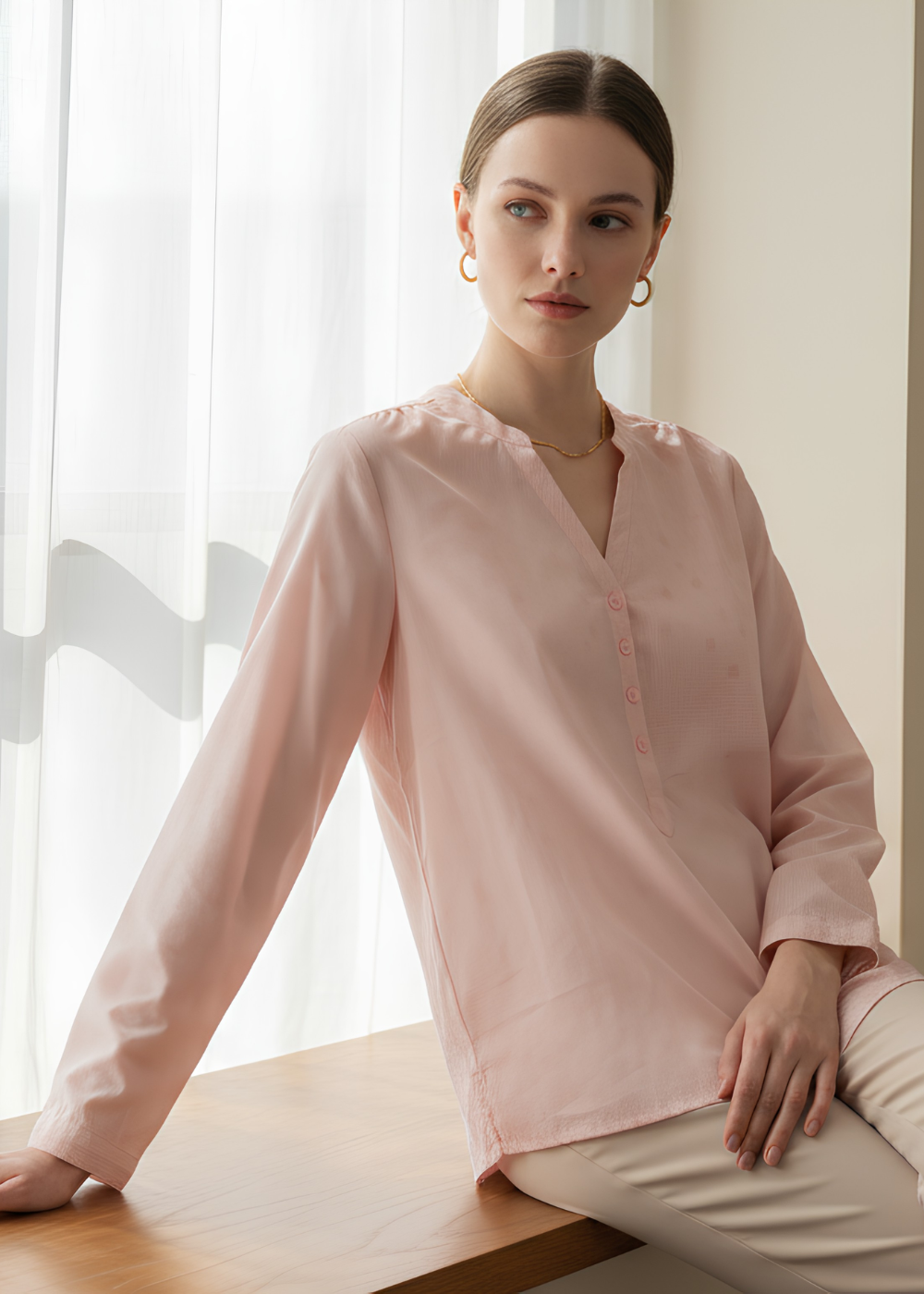 VERO Chinese Collar Blouse CC6