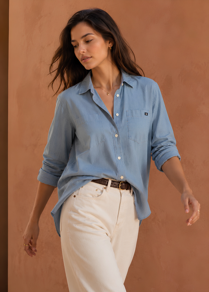 Chambray Button-Down Shirt