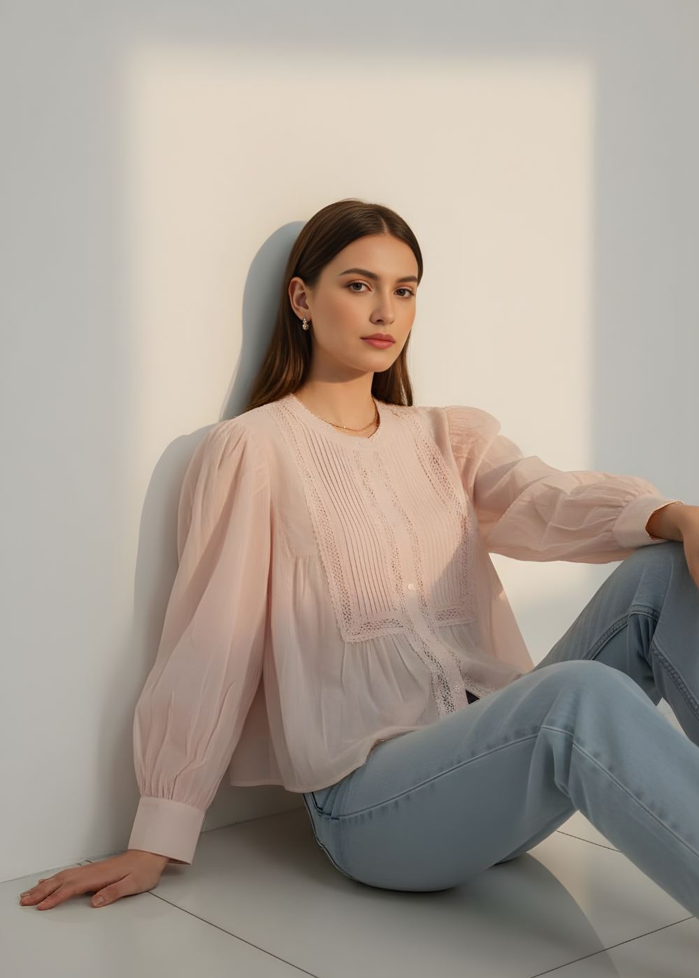 Vintage Pintuck Blouse