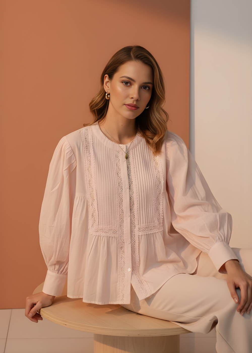 Vintage Pintuck Blouse