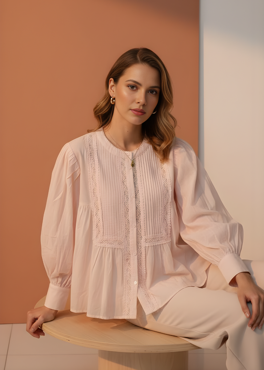 Vintage Pintuck Blouse