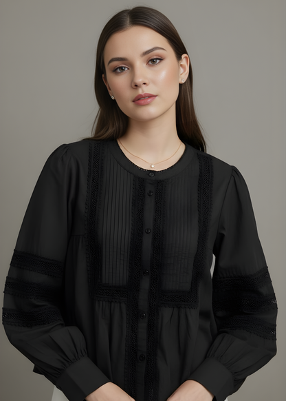 Vintage Pintuck Blouse