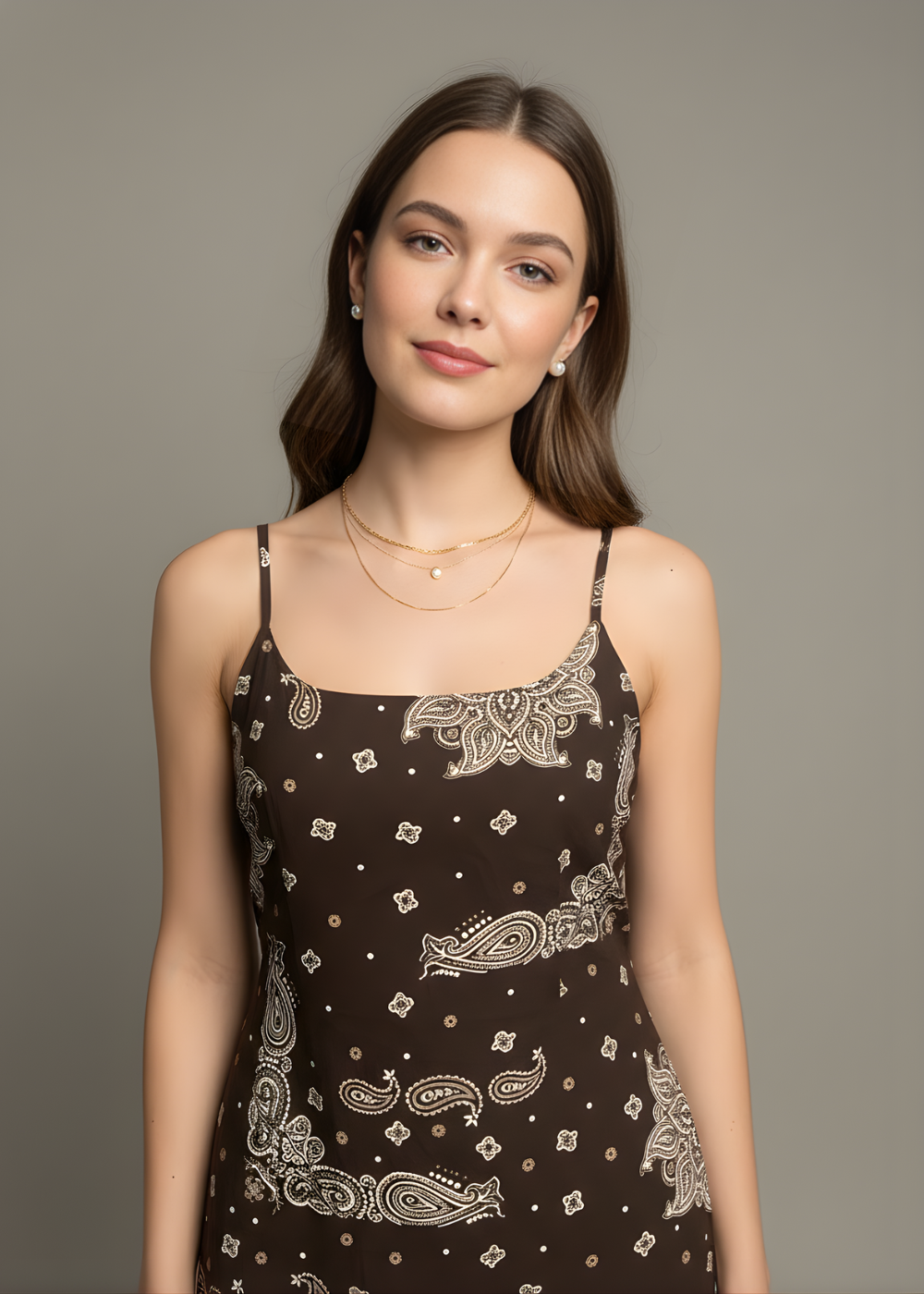 Boho Print Slip Dress