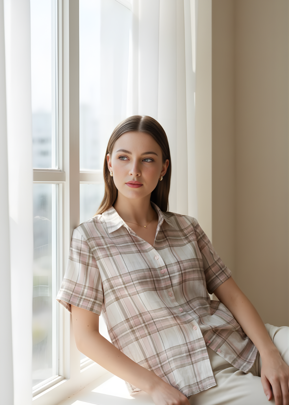 Plaid Blouse