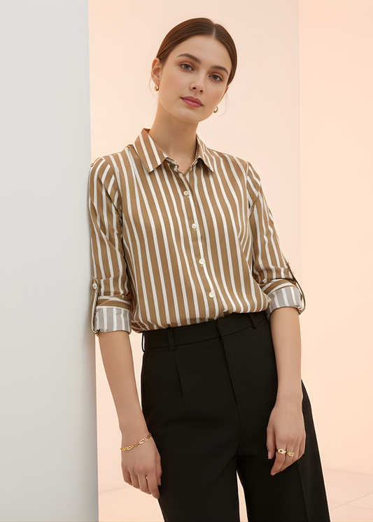 Striped Collar Shirt