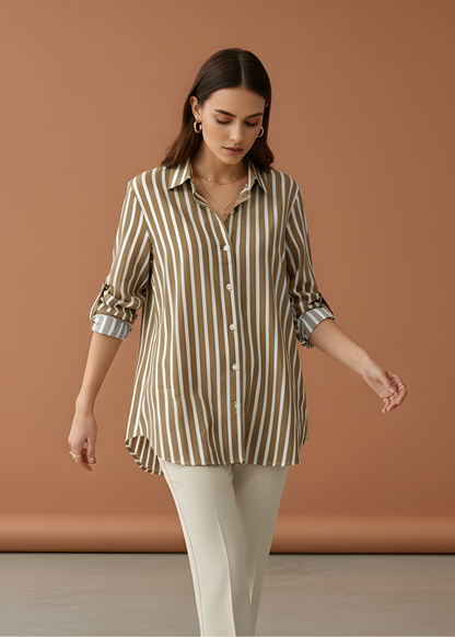 Striped Collar Shirt