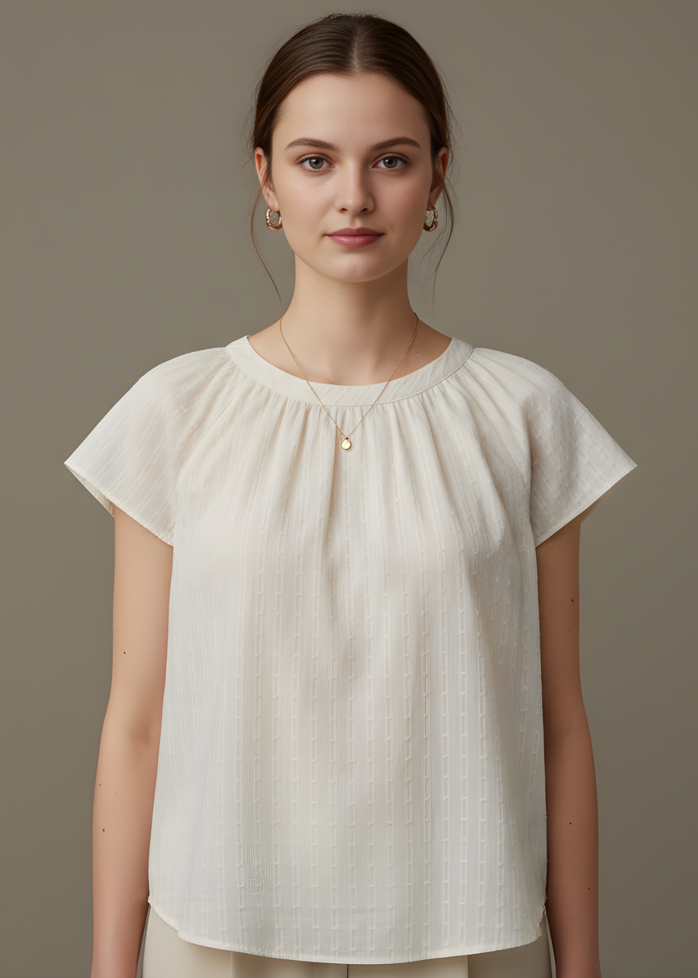 Flutter Sleeve Tie-Back Top