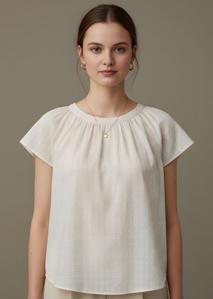 Flutter Sleeve Tie-Back Top