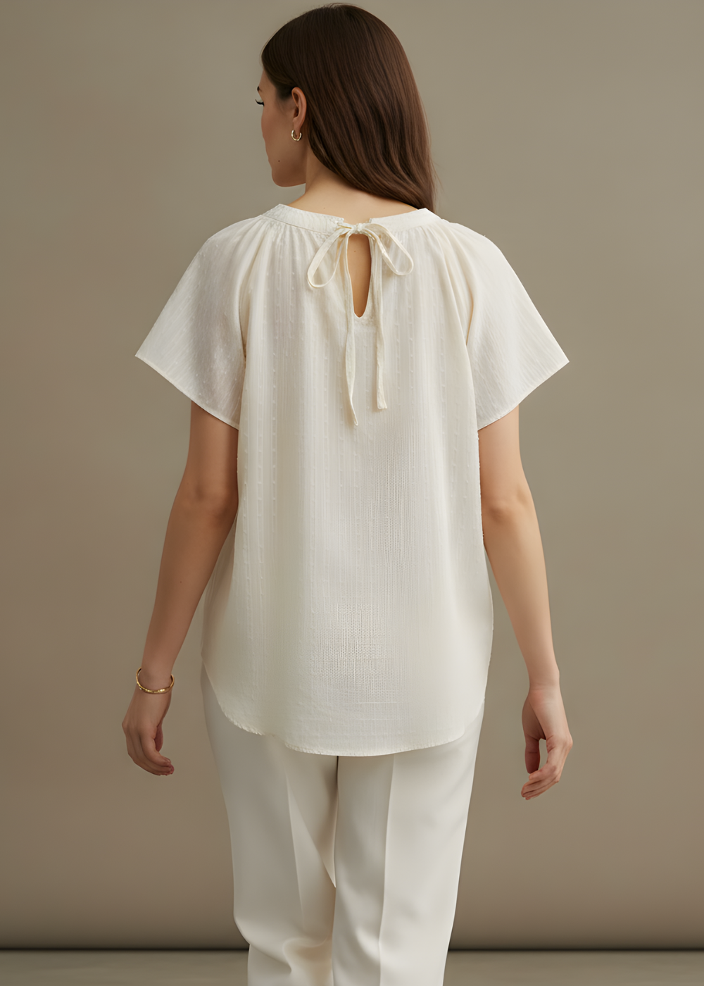 Flutter Sleeve Tie-Back Top