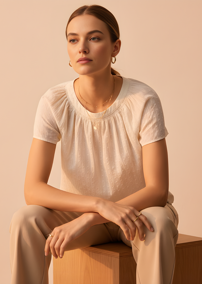 Flutter Sleeve Tie-Back Top