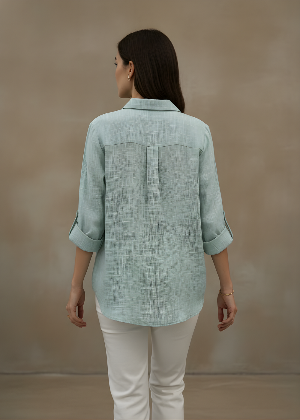Button-Front Blouse