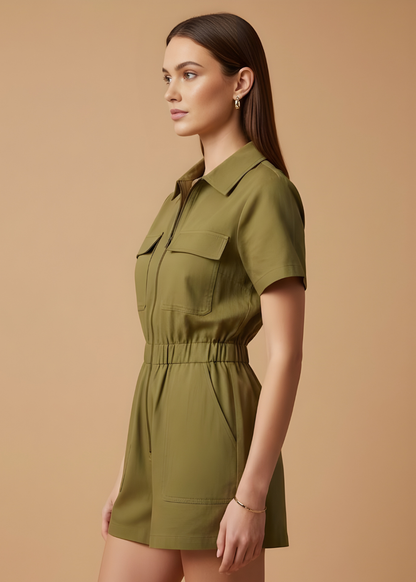 Zip-Front Romper