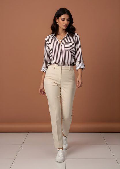 Classic Collar Striped Shirt