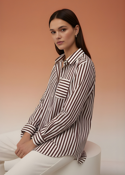 Classic Collar Striped Shirt