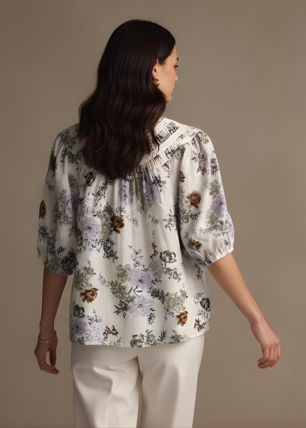 Gathered Neckline Blouse