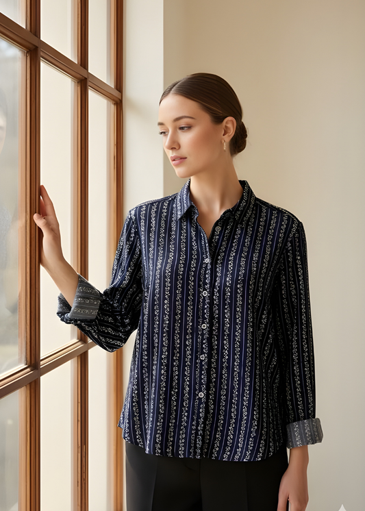 Classic Collar Printed Shirt