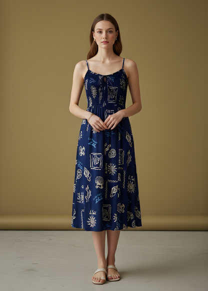 Shell Print Dress
