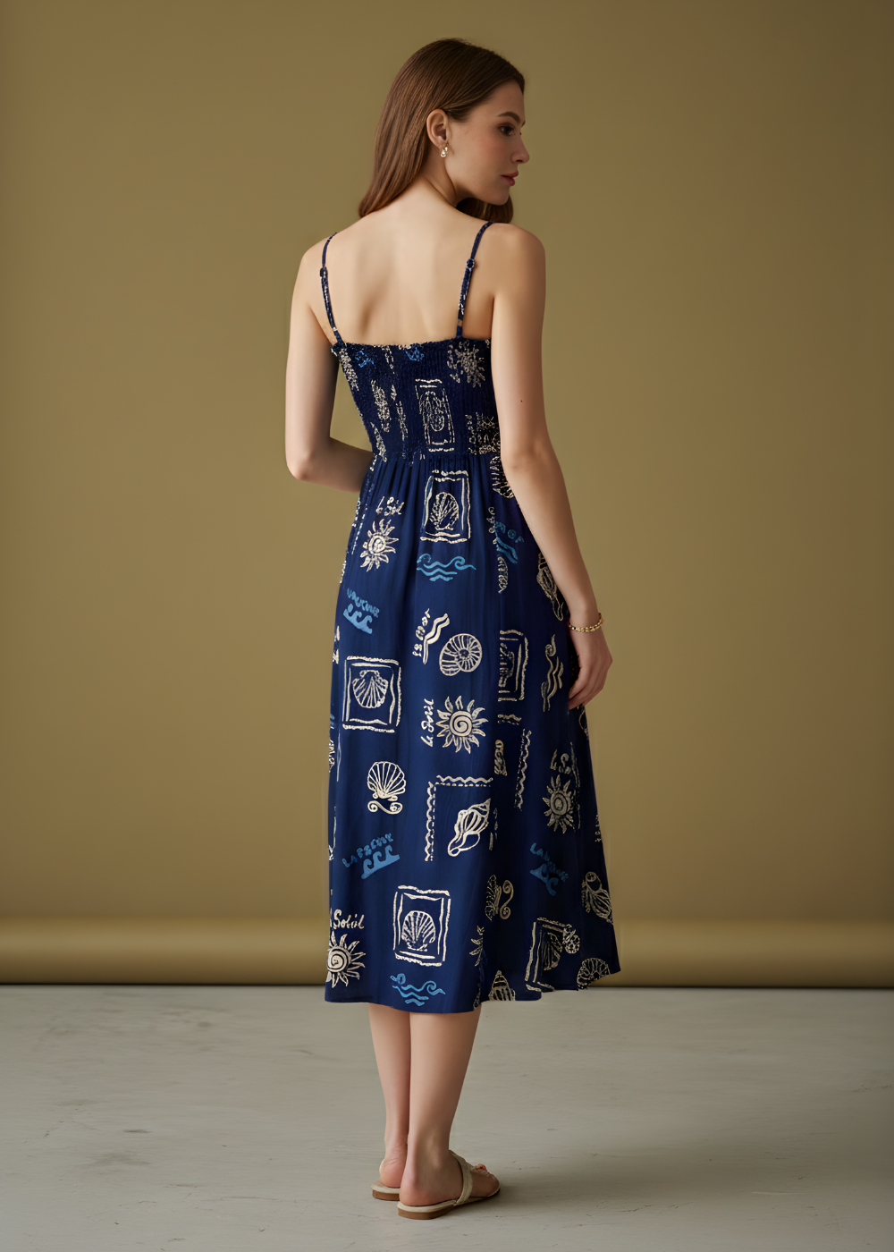 Shell Print Dress