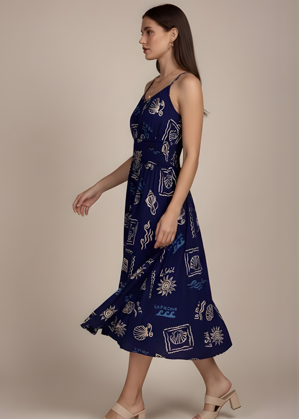 Shell Print Dress