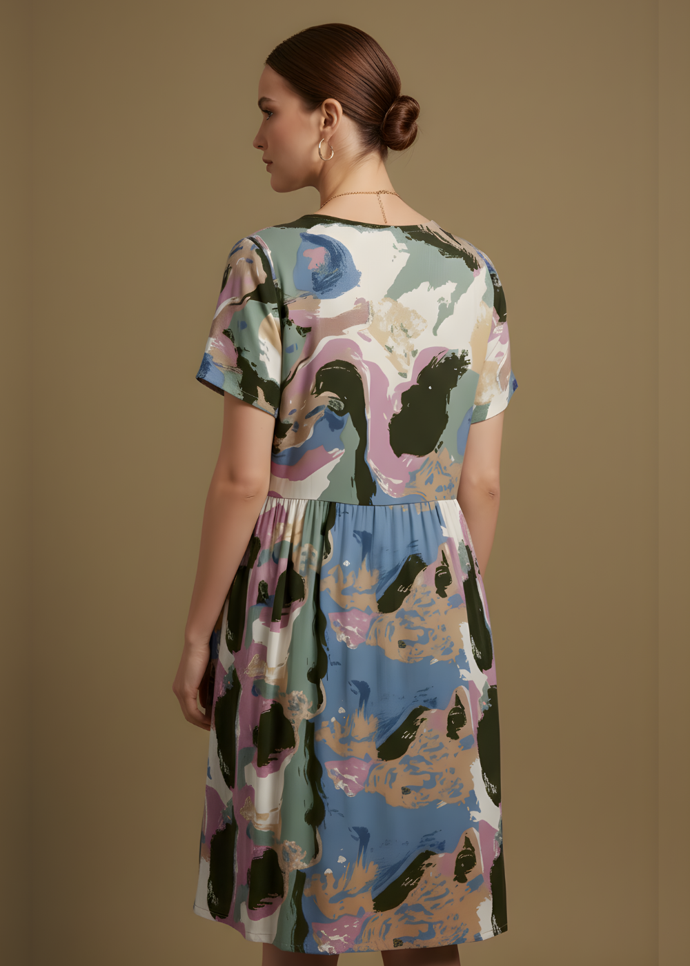 Abstract Print Dress